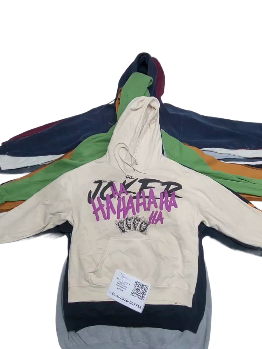 Recycle Levis + Graphic + Destination Sweatshirts 19 pcs