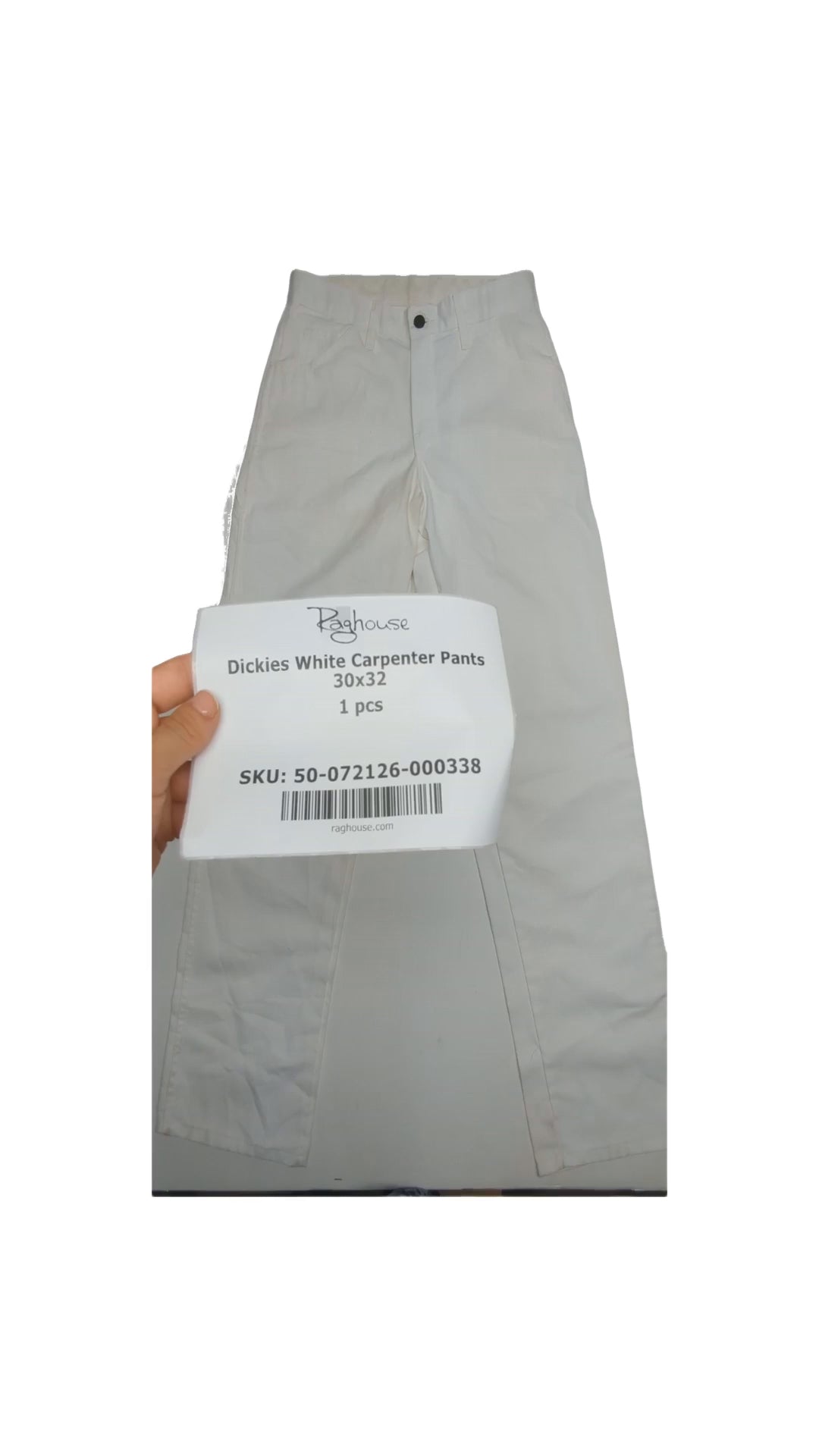 Dickies White Carpenter Pants 30x32 1 pcs