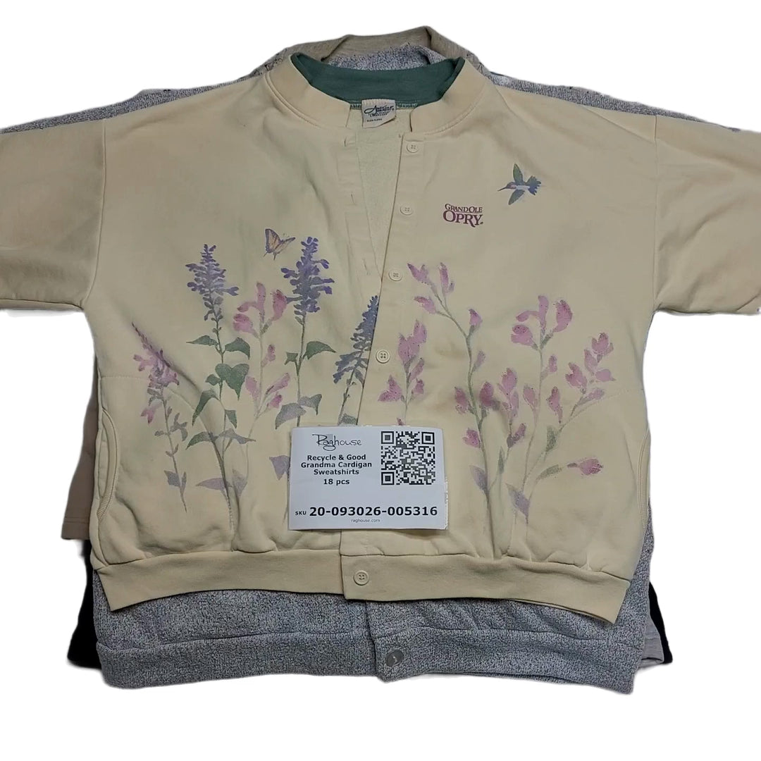 Recycle & Good Grandma Cardigan Sweatshirts 18 pcs