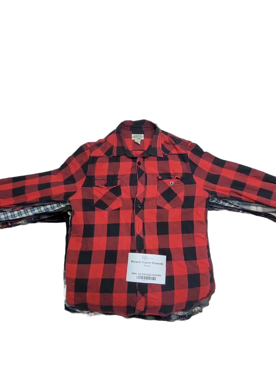 Recycle Export Flannels 34 pcs