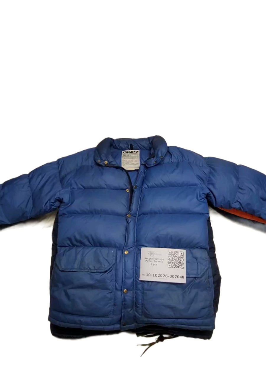 Recycle Vintage Puffer Jackets 8 pcs