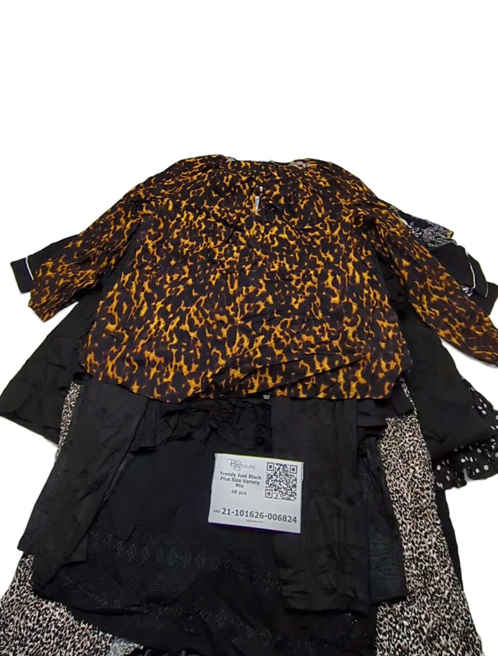 Trendy Just Black Plus Size Variety Mix 48 pcs