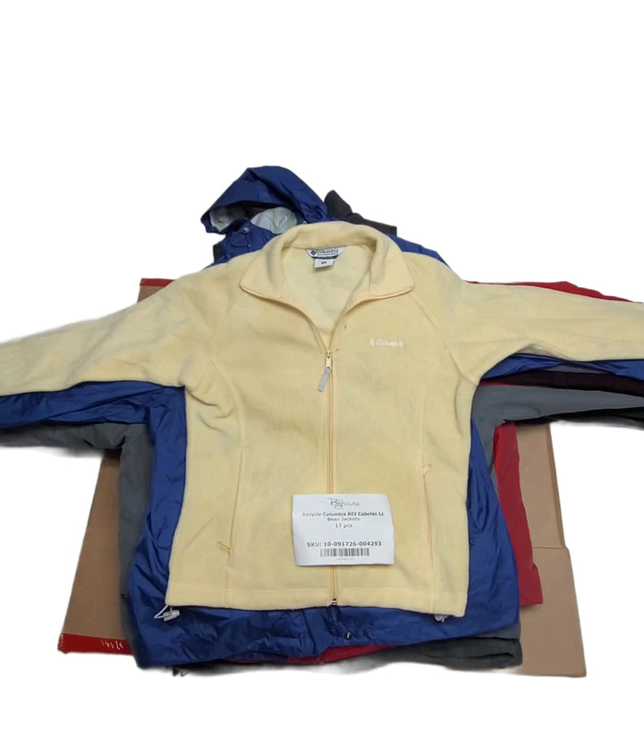 Recycle Columbia REI Cabelas LL Bean Jackets 17 pcs