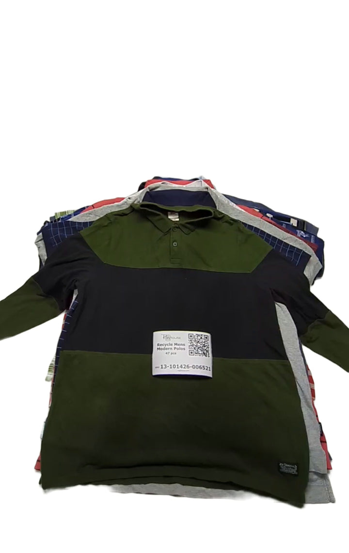 Recycle Mens Modern Polos 47 pcs