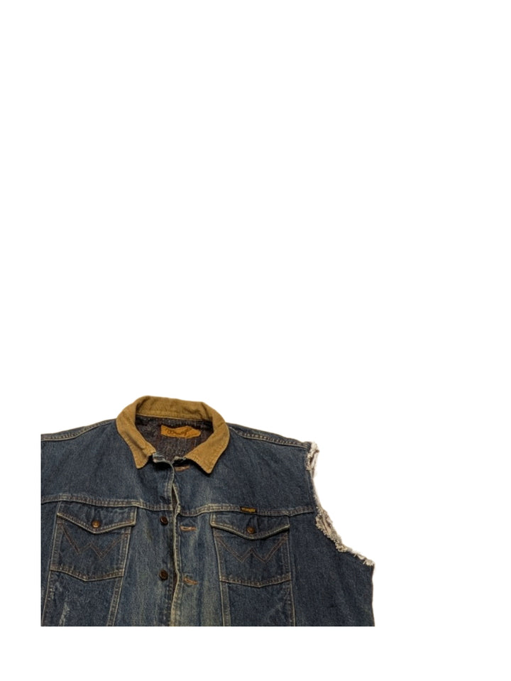 Vintage Wrangler Blanket Lined Over Size Denim Vest 1 pc
