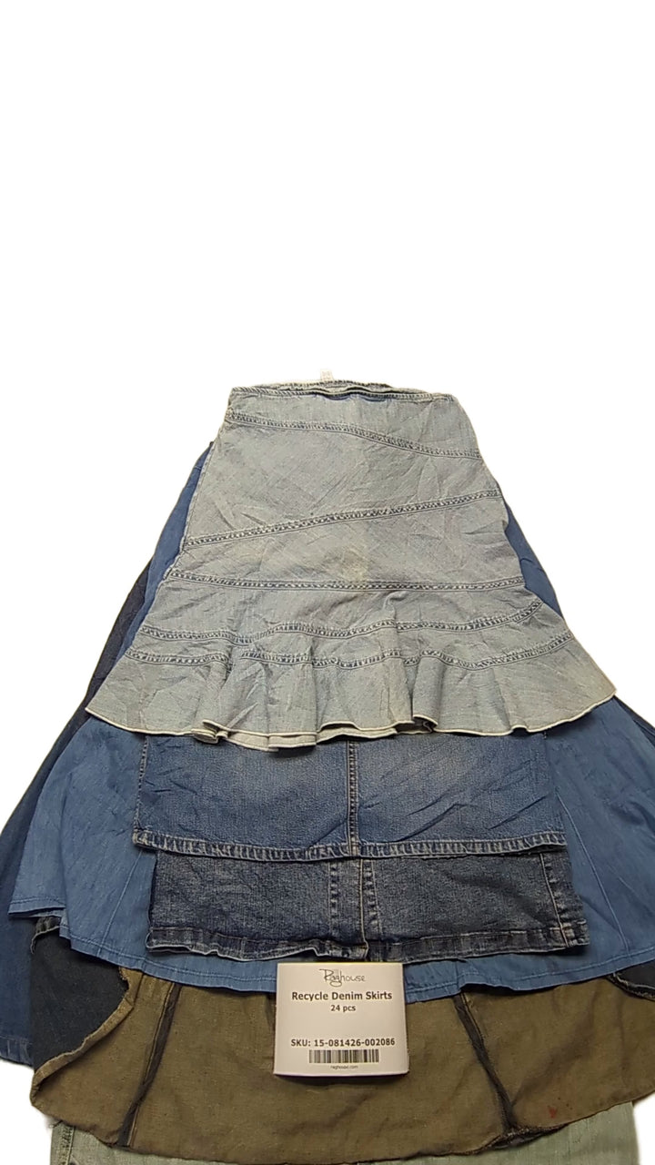 Recycle Denim Skirts 24 pcs