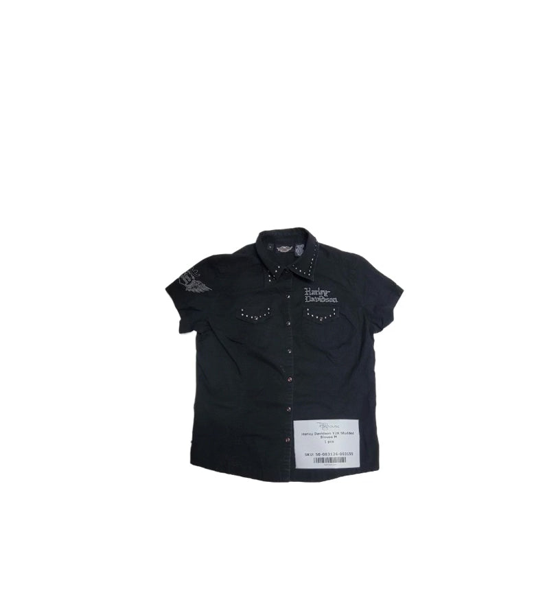 Harley Davidson Y2K Studded Blouse M 1 pc