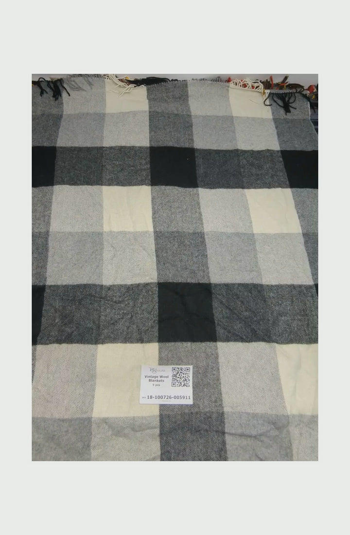 Vintage Wool Blankets 9 pcs