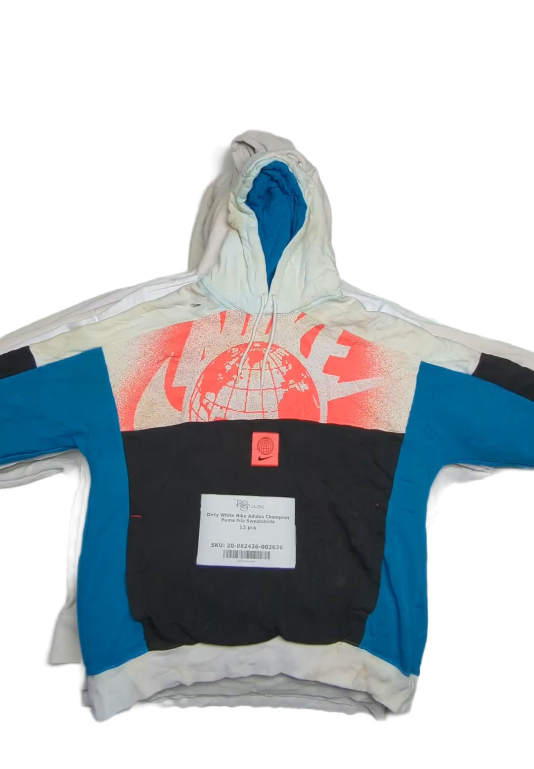 Dirty White Nike Adidas Champion Puma Fila Sweatshirts 13 pcs
