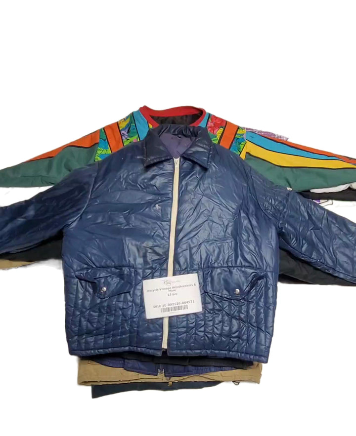 Recycle Vintage Windbreakers & More 15 pcs