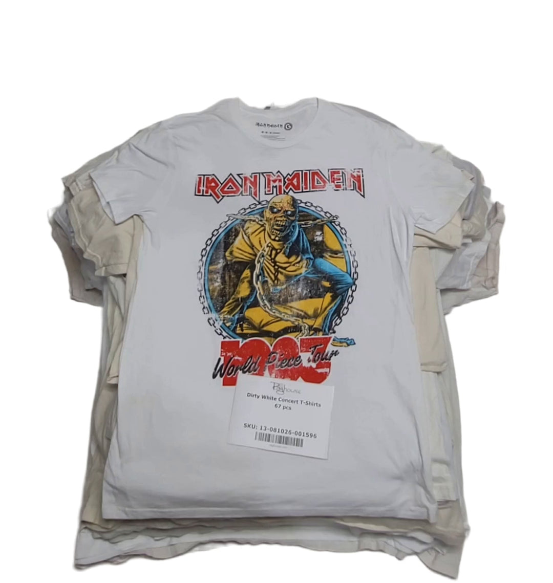 Dirty White Concert T-Shirts 67 pcs