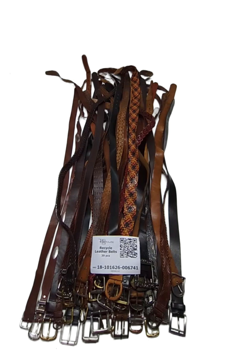 Recycle Leather Belts 39 pcs