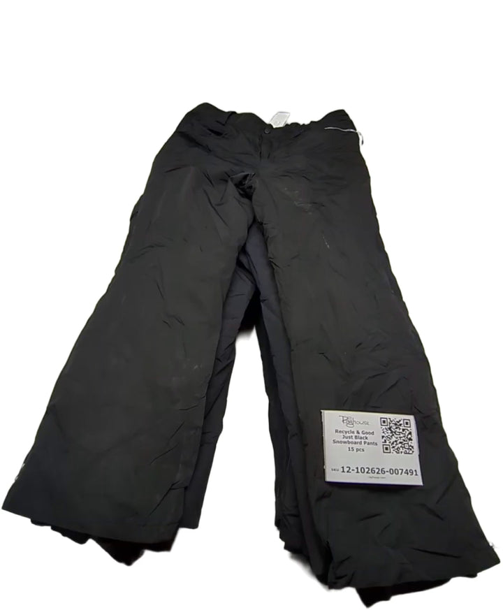 Recycle & Good Just Black Snowboard Pants 15 pcs