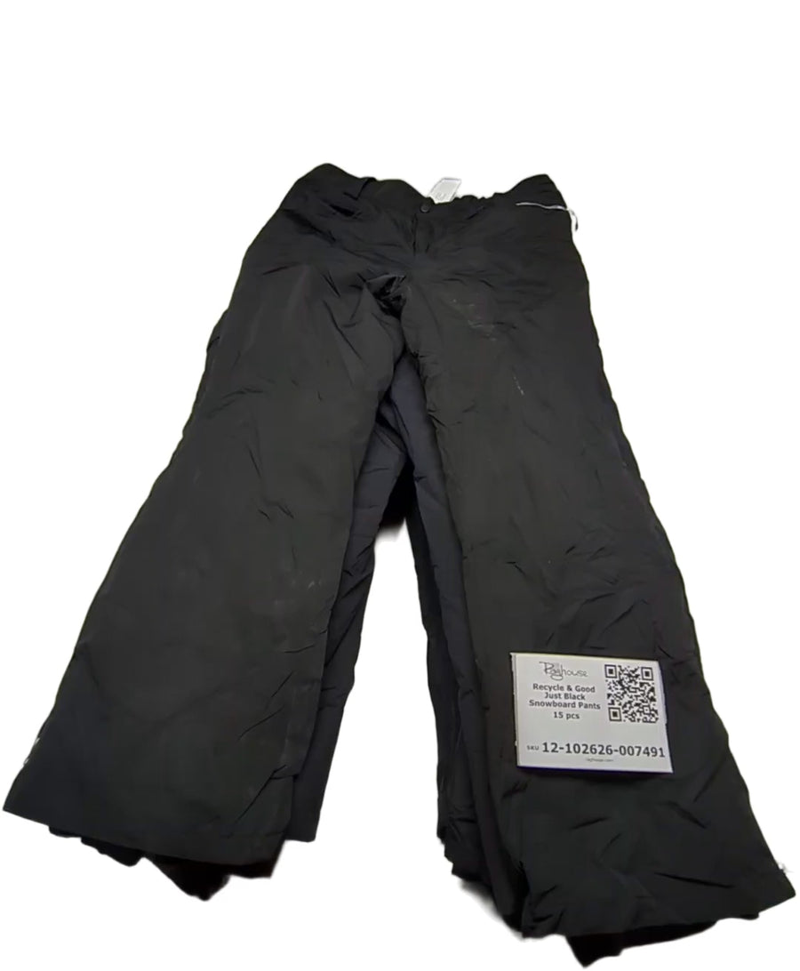 Recycle & Good Just Black Snowboard Pants 15 pcs