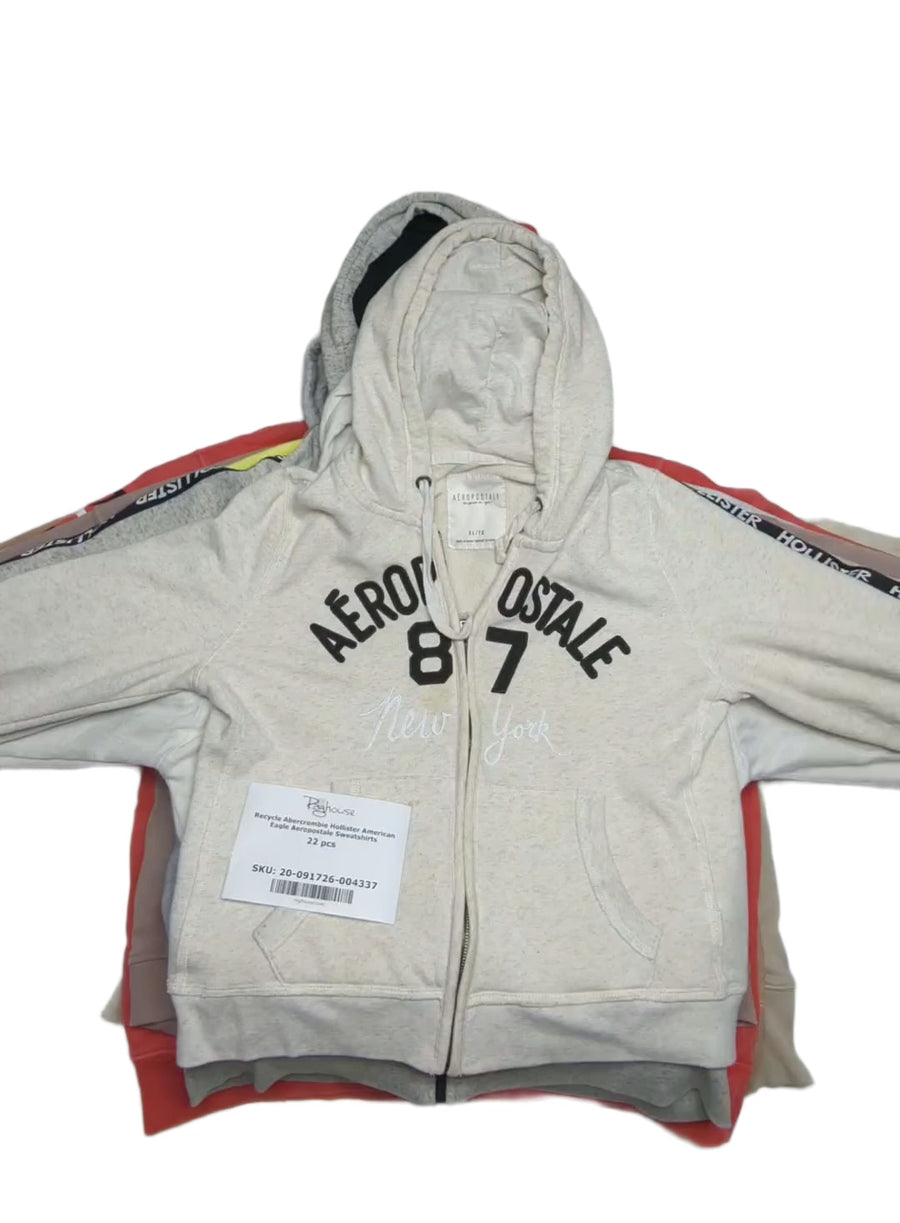Recycle Abercrombie Hollister American Eagle Aeropostale Sweatshirts 22 pcs