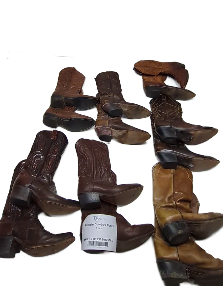 Recycle Cowboy Boots 7 pcs