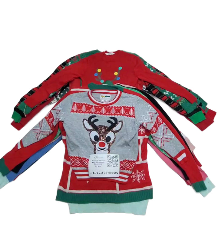 Recycle & Good Kids Christmas Sweaters 21 pcs
