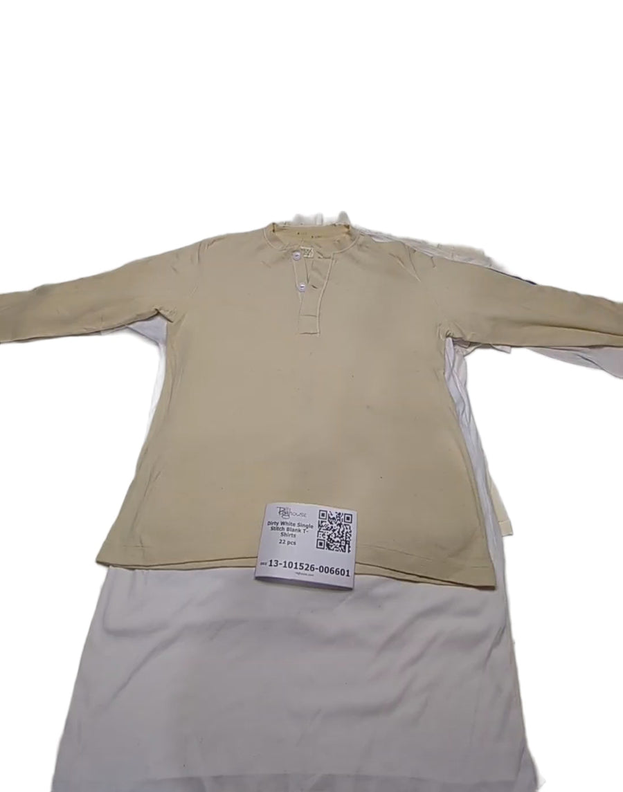 Dirty White Vintage Single Stitch Blank T-Shirts 22 pcs