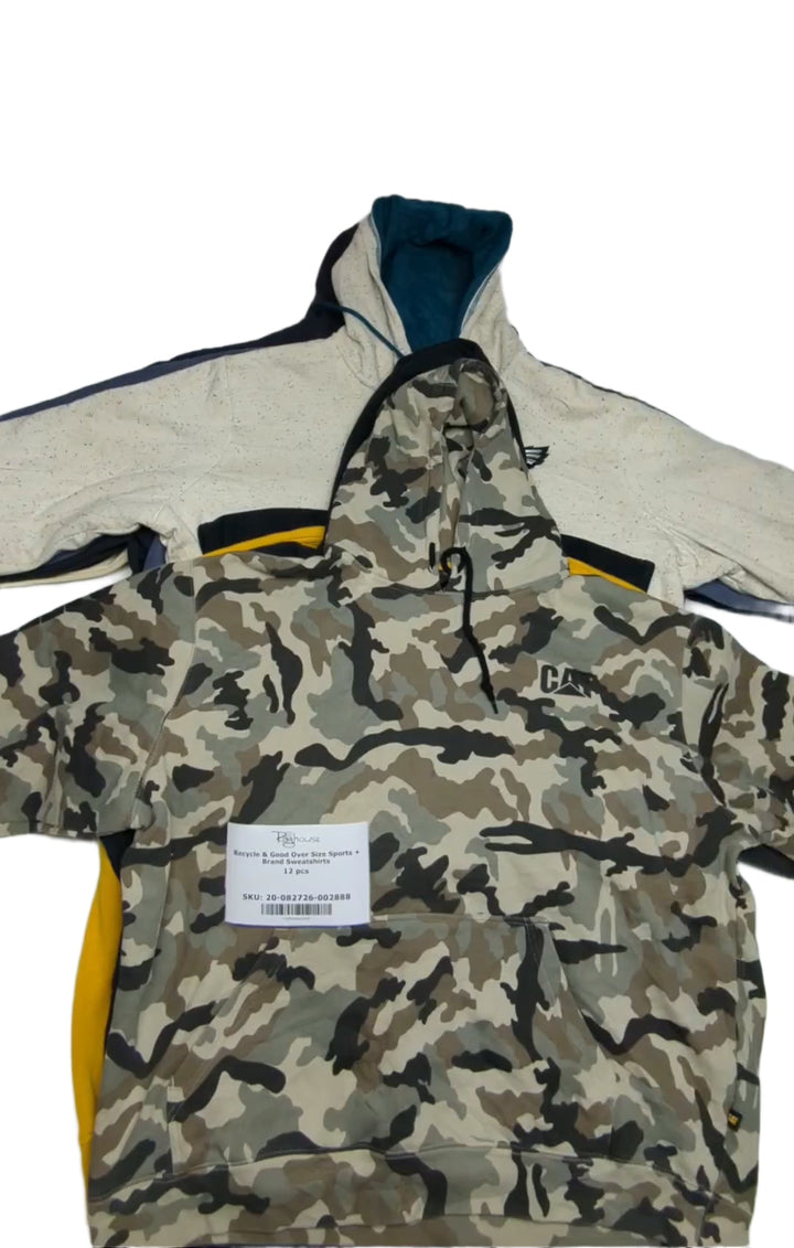 Recycle & Good Over Size Sports + Brand Sweatshirts 12 pcs