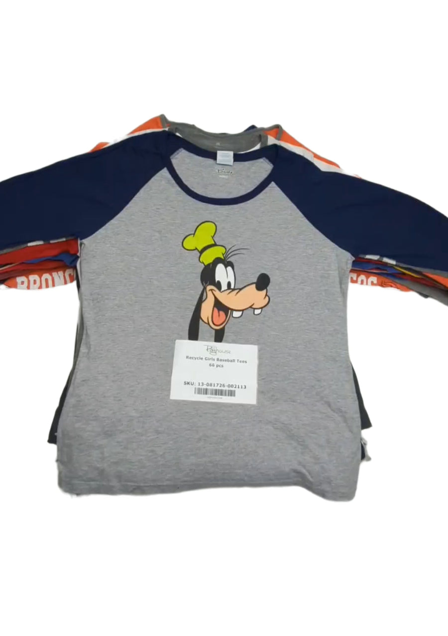 Recycle Girls Baseball Tees 66 pcs