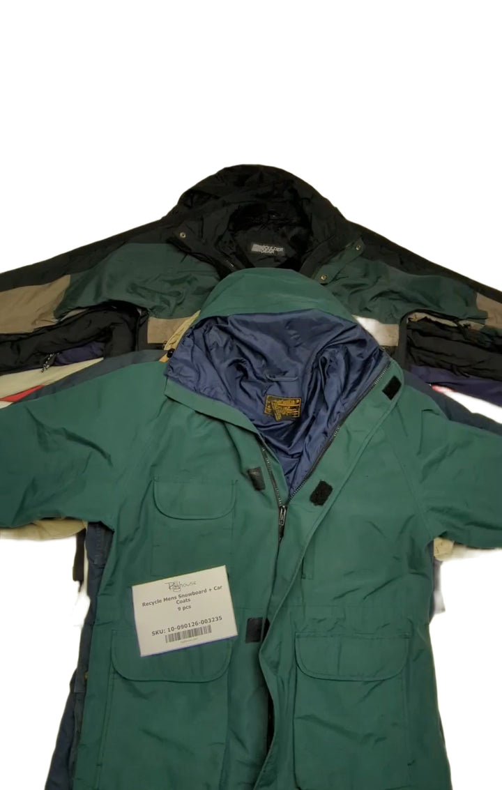 Recycle Mens Snowboard + Car Coats 9 pcs