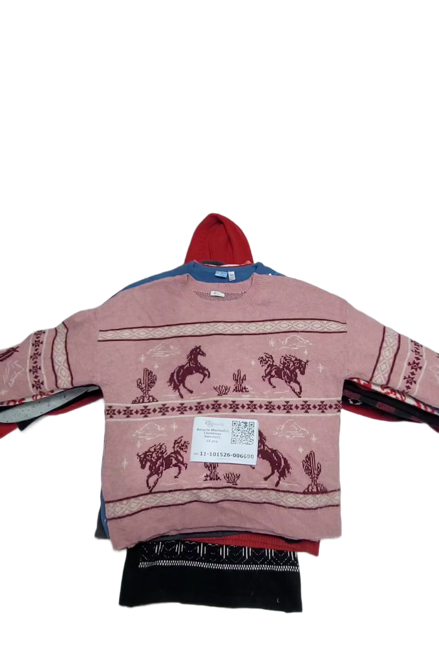 Recycle Minimalist Christmas Sweaters 18 pcs