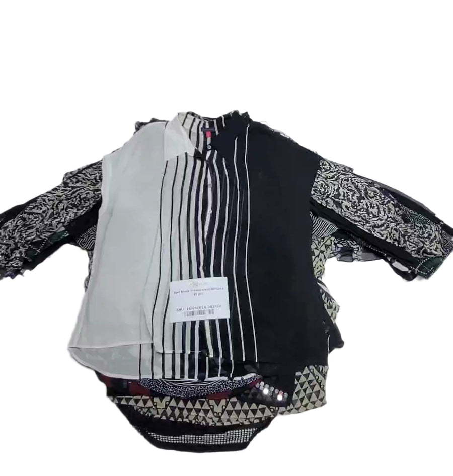 Just Black Transparent Blouses 45 pcs