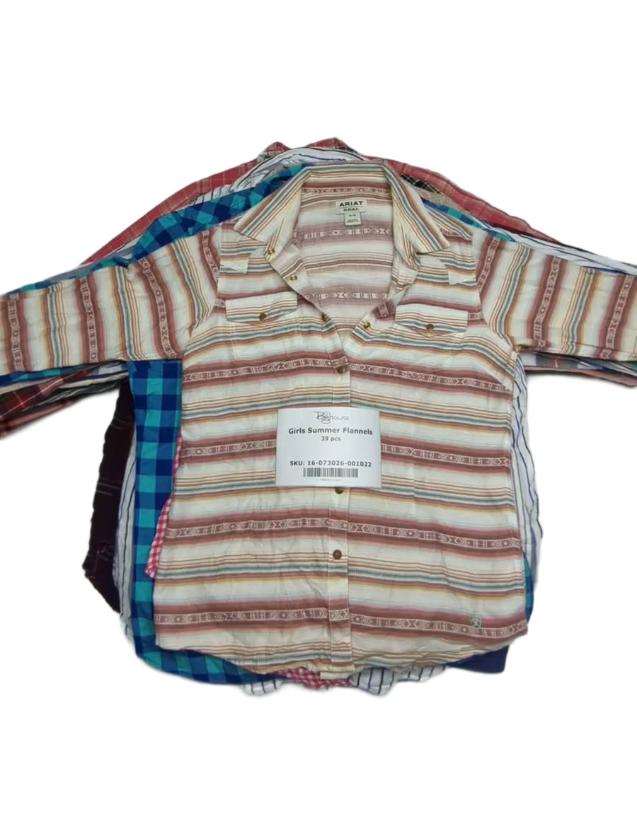 Girls Summer Flannels 39 pcs