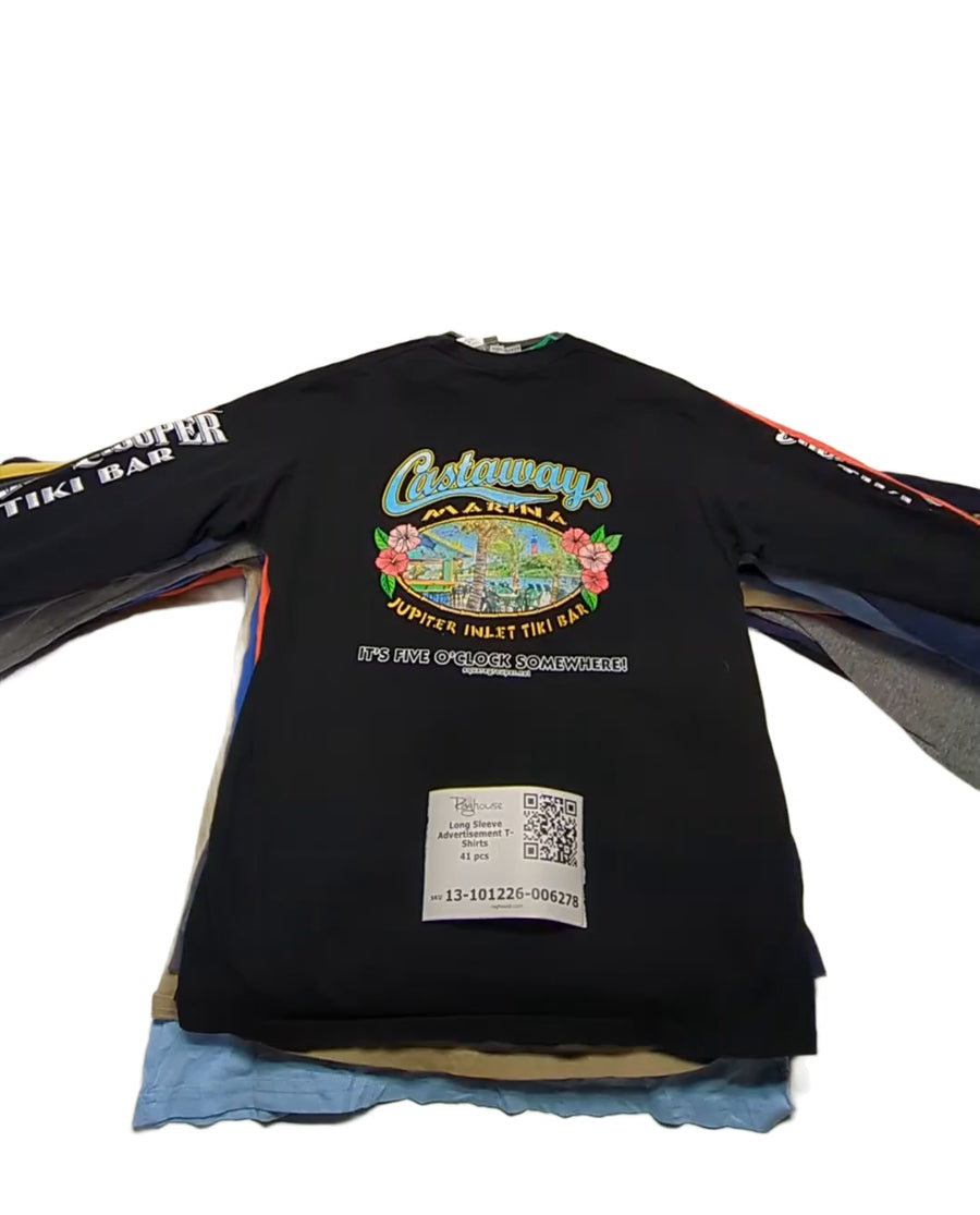Long Sleeve Advertisement T-Shirts 41 pcs