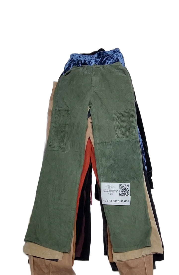 Velvet & Corduroy Pants Unsorted 21 pcs