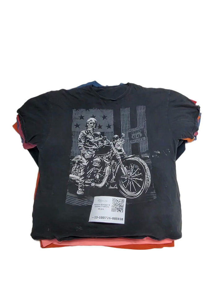 Recycle Vintage & Graphic T-Shirts 55 pcs