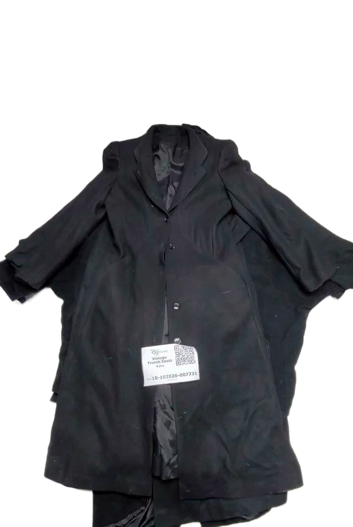 Just Black Vintage Trench Coats 8 pcs