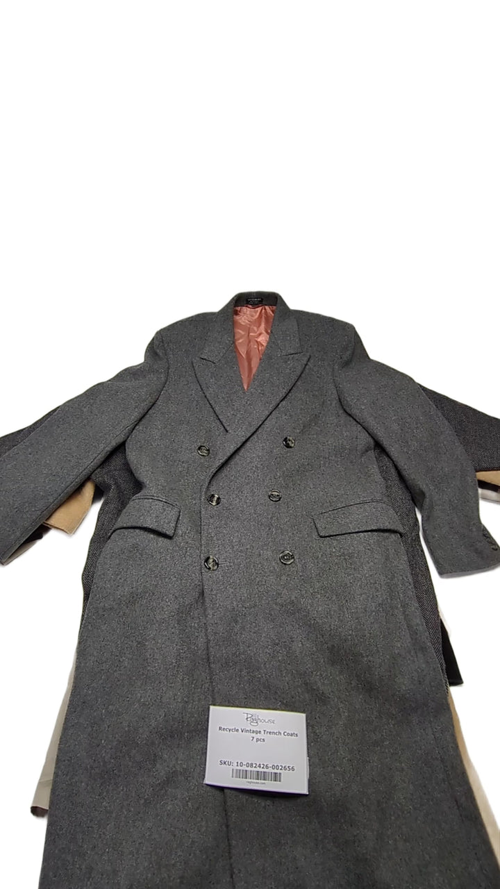 Recycle Vintage Trench Coats 7 pcs