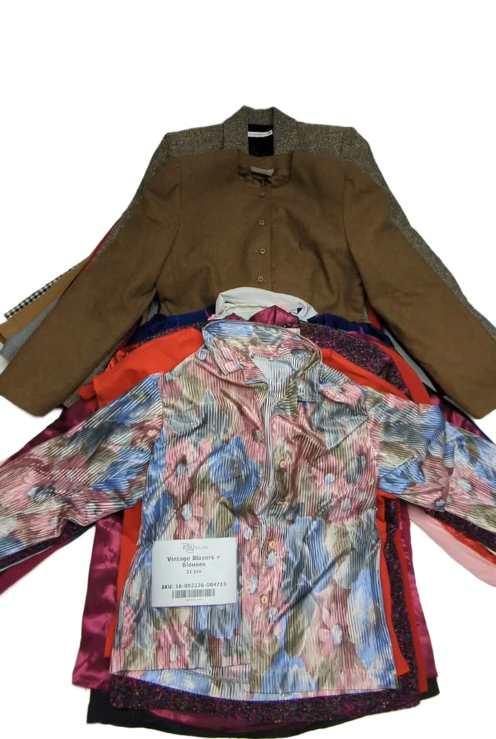 Vintage Blazers + Blouses 31 pcs
