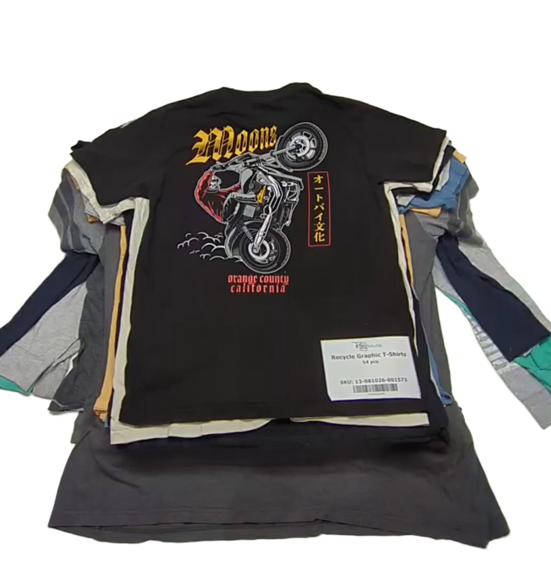 Recycle Graphic T-Shirts 54 pcs