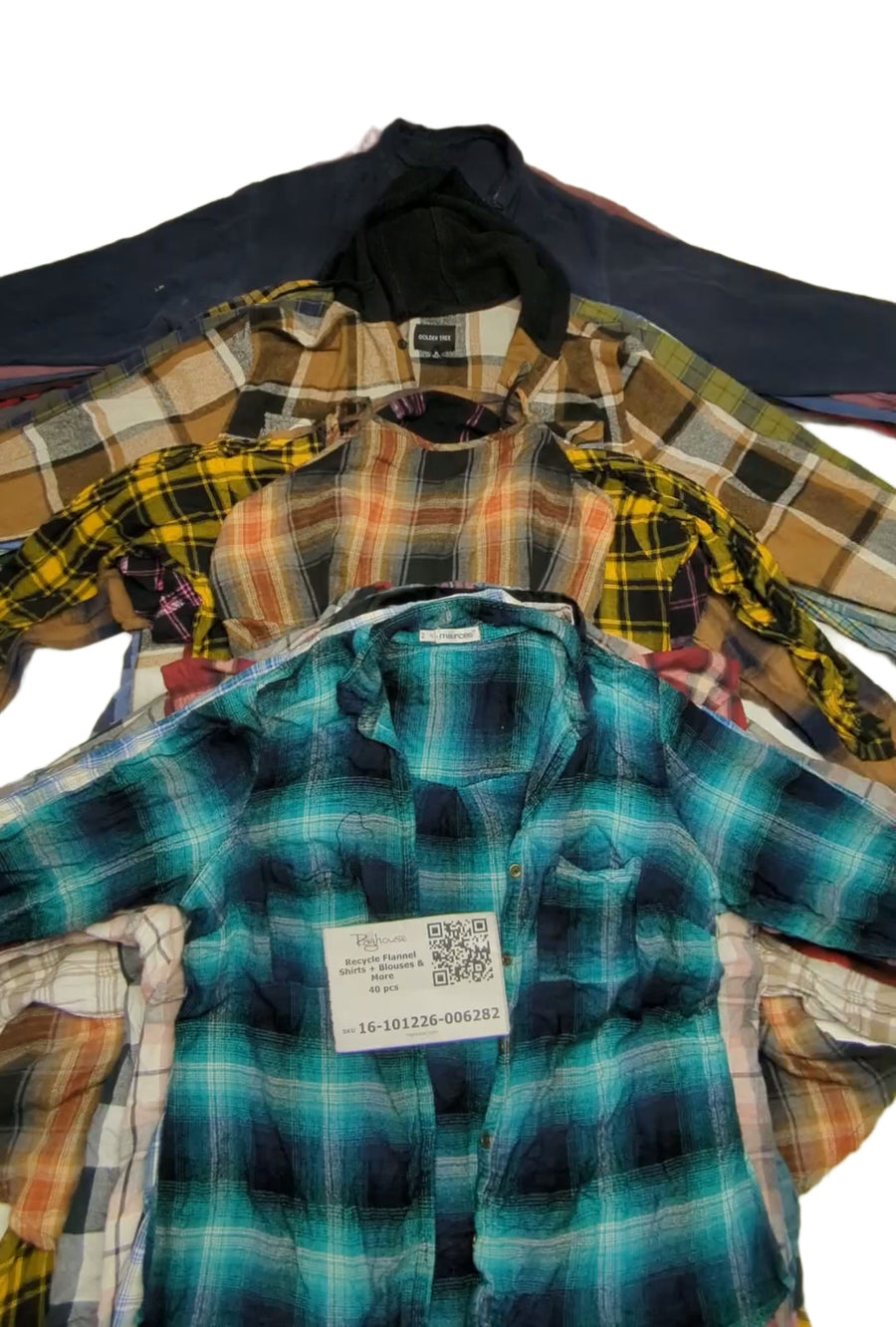 Recycle Flannel Shirts + Blouses & More 40 pcs