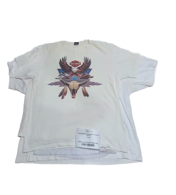 Dirty White Harley Davidson T-Shirts 5 pcs