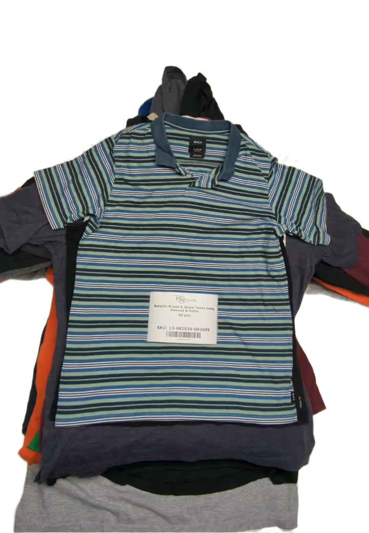 Recycle Brand & Skate Tanks Long Sleeves & Polos 50 pcs