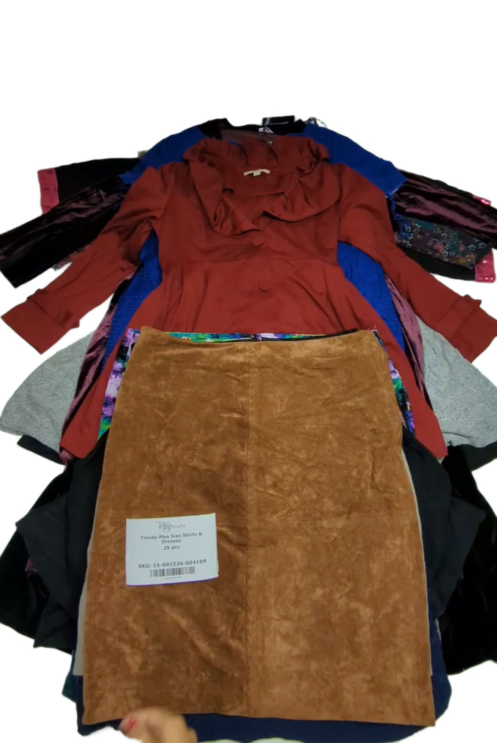 Trendy Plus Size Skirts & Dresses 25 pcs
