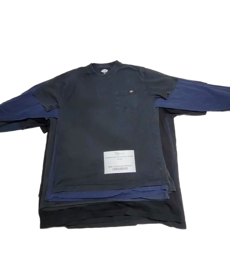 Recycle Just Black & Blue Blanks 14 pcs