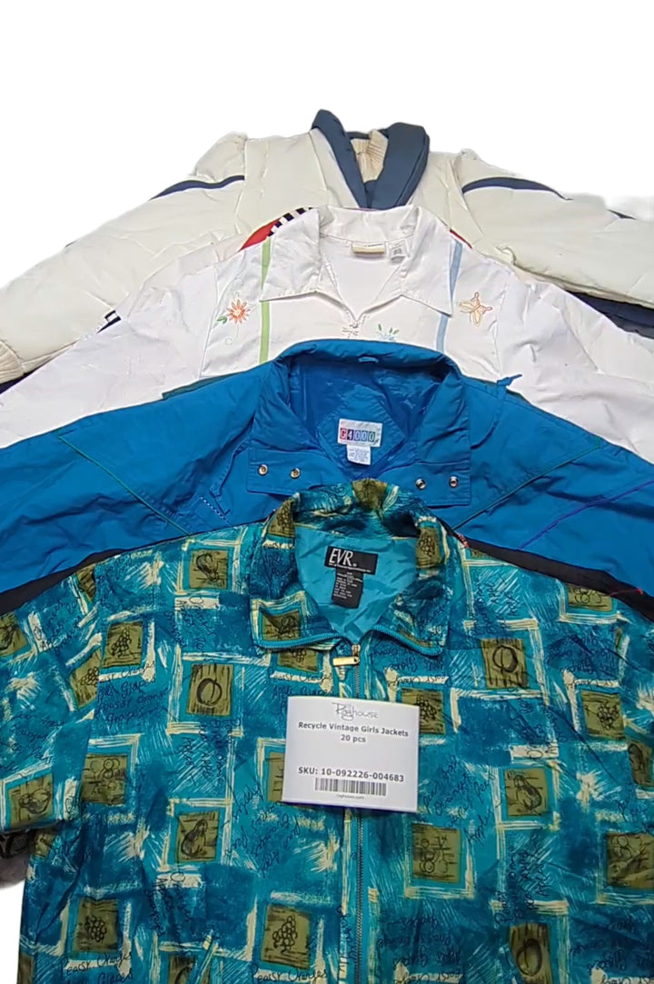 Recycle Vintage Girls Jackets 20 pcs