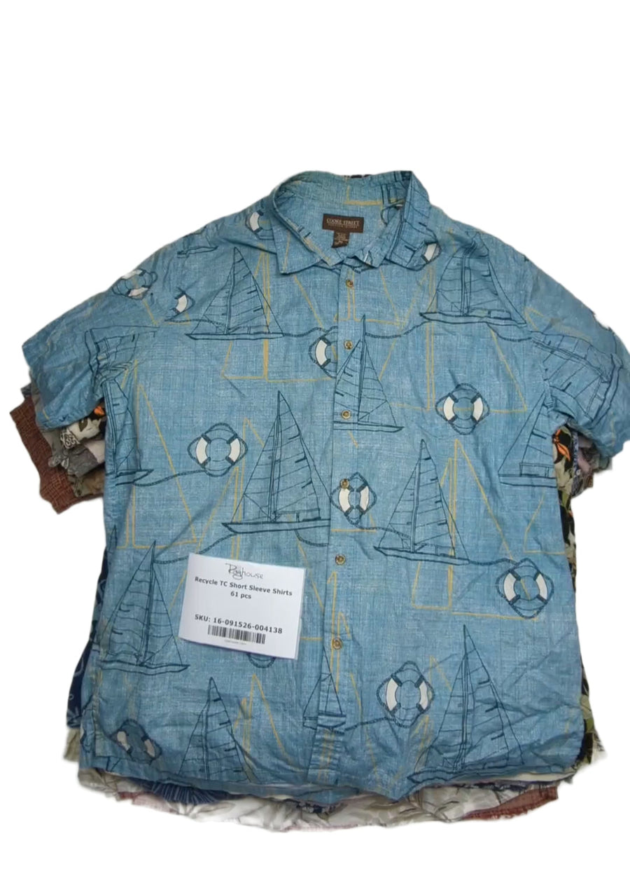 Recycle TC Short Sleeve Shirts 61 pcs