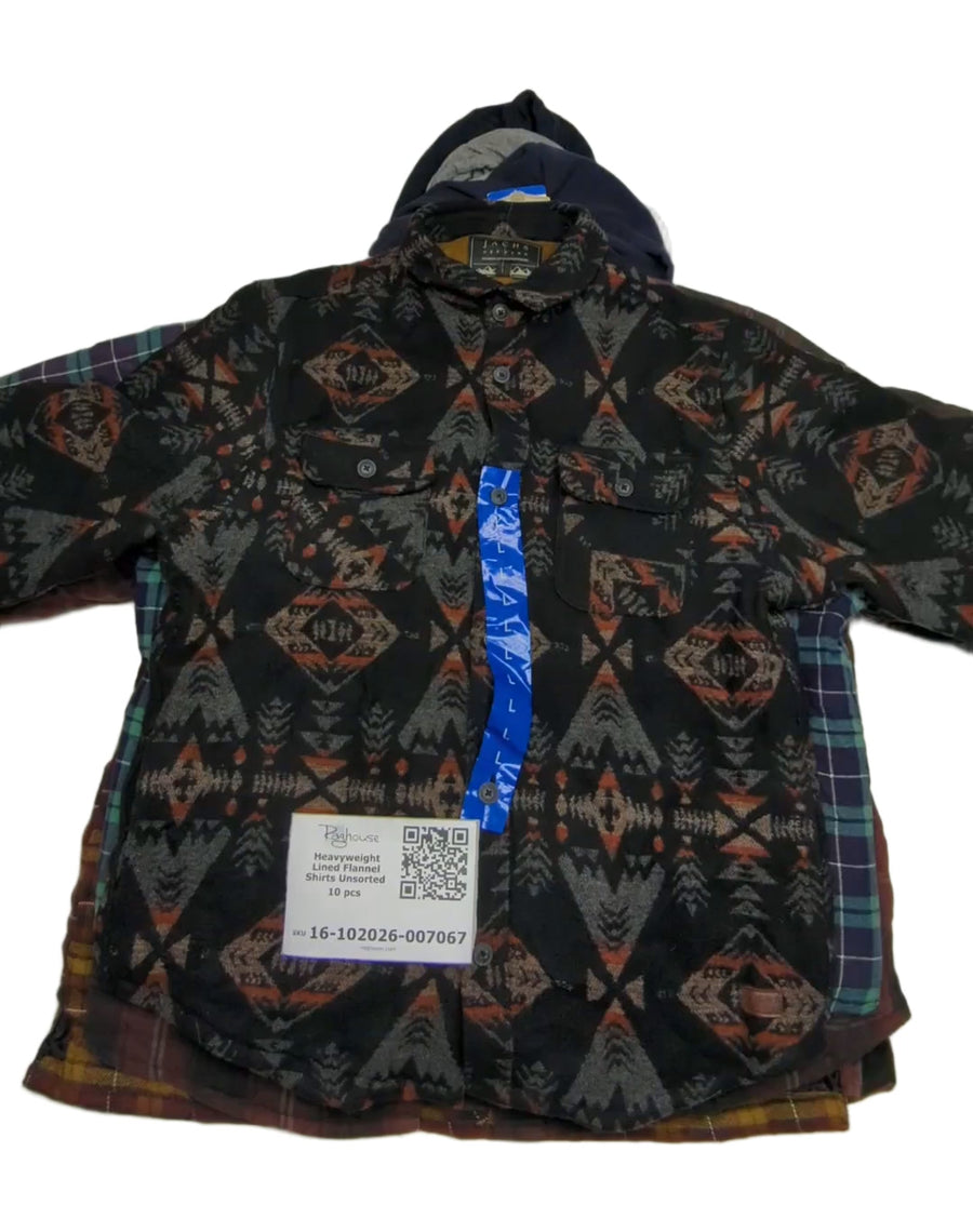 Heavyweight Lined Flannel Shirts Unsorted 10 pcs