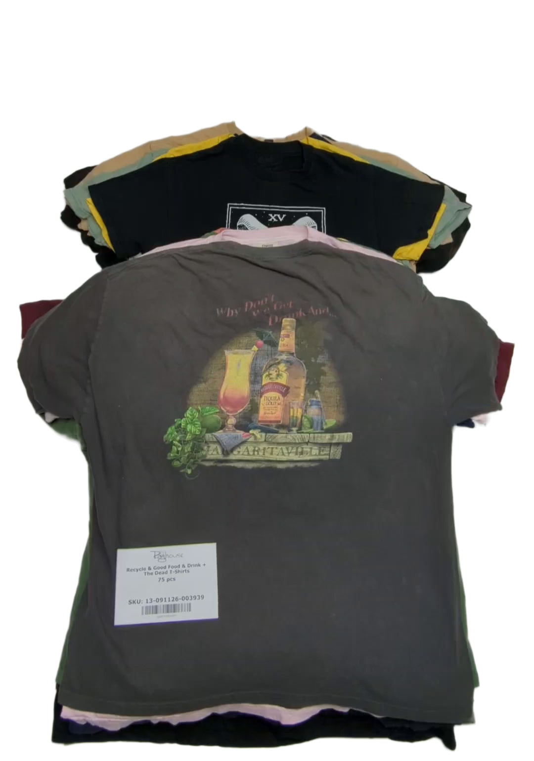 Recycle & Good Food & Drink + The Dead T-Shirts 75 pcs