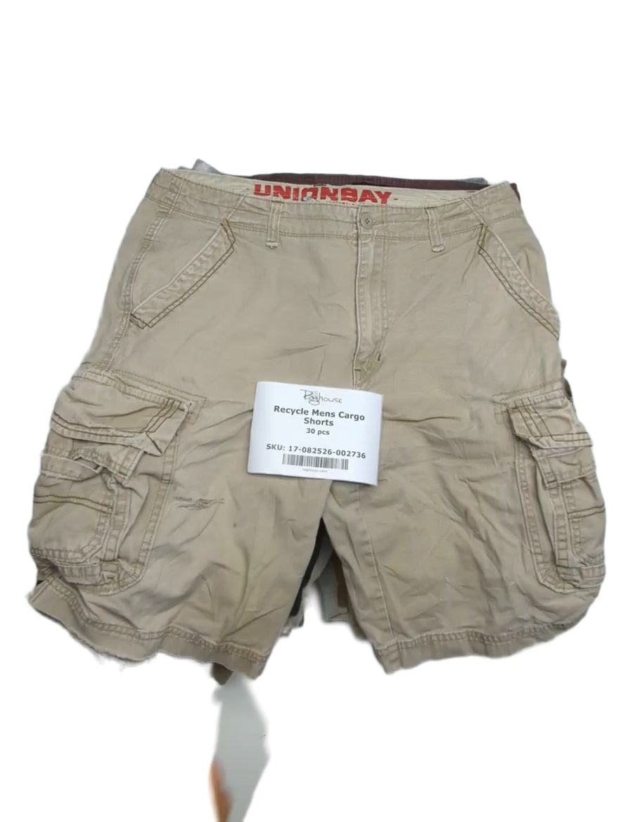 Recycle Mens Cargo Shorts 30 pcs