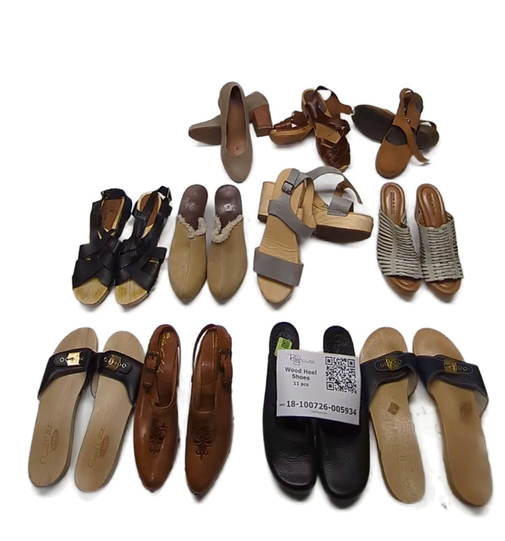 Wood Heel Shoes 11 pcs