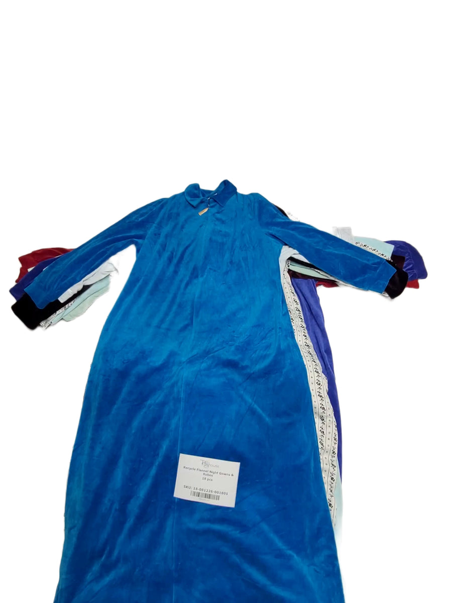 Recycle Flannel Night Gowns & Robes 18 pcs
