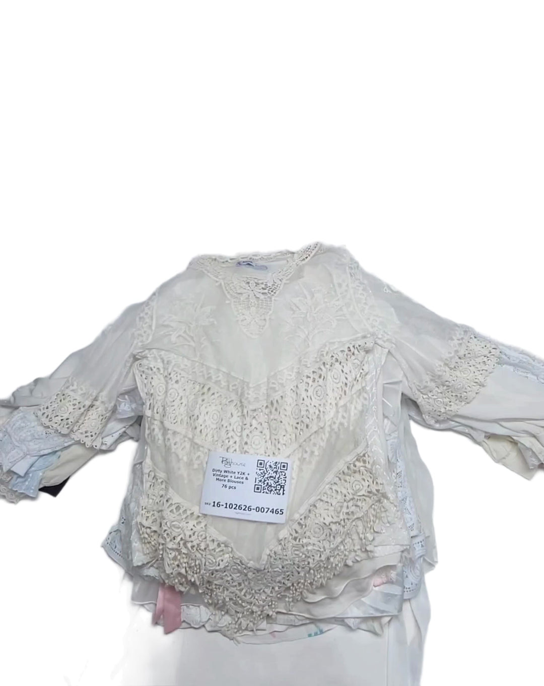 Dirty White Y2K + Vintage + Lace & More Blouses 76 pcs
