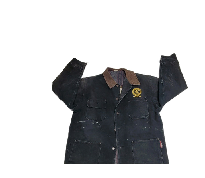 Local 48 Flannel Lined Work Wear Chore Jacket L 1 pc