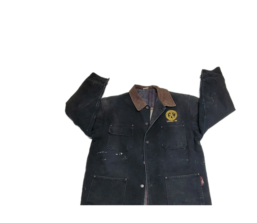 Local 48 Flannel Lined Work Wear Chore Jacket L 1 pc